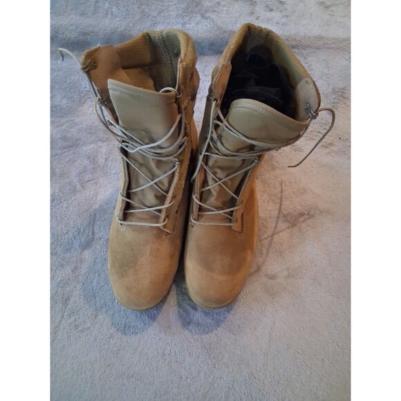 Vibram Bates Boots 13 M Combat Boots Suede Coyote Tan E11002 main image 5